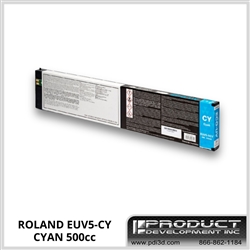 Roland ECO-UV5 Cyan Ink 500cc - EUV5-5CY