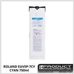Roland ECO-UV5 Pouch Cyan Ink 750ml - EUV5P-7CY